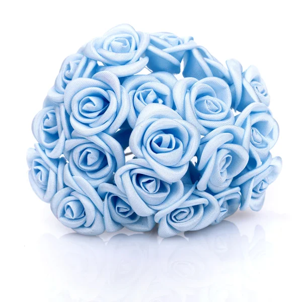 Umělé kytice modré růže — Stock fotografie