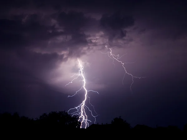 Lightning in sky — Stock Photo, Image