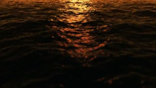 Mosca da água 2 pôr do sol baixo — Vídeo de Stock