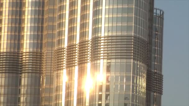 Burj Dubai dubai tırmanmak yukarıya — Stok video