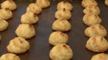 Alman ekmek taze pişmiş Hindistan cevizi macaroons dolly