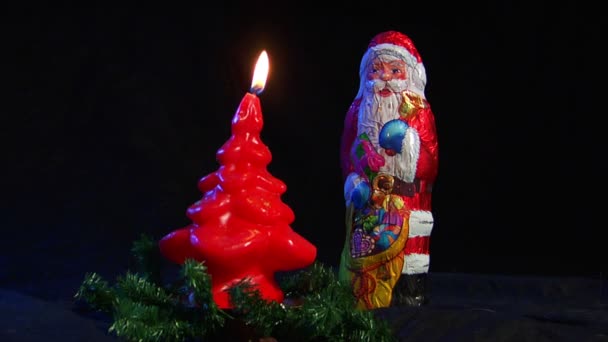 Matar a santa claus nicolas hacha Navidad slowmo — Vídeo de stock