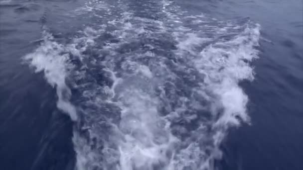 Slowmo water swirl achter een boot 10181 — Stockvideo