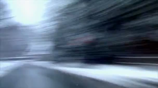 Chaos winter drive time lapse 10379 — Stock Video