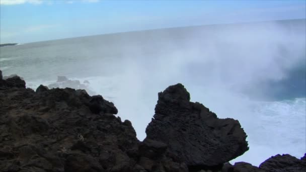 二つの大きな波破砕オーディオ 10458 — ストック動画