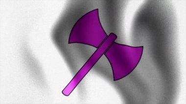 Beyaz dalgalanan bayrak 10588 labrys imzalamak