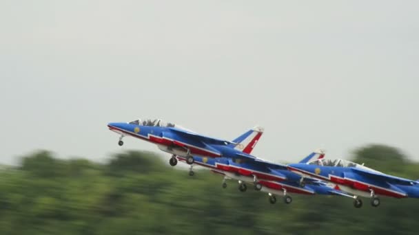 Patrouille France take off 10953 — Stock Video