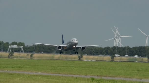 SkyTeam air france vliegtuig landing zacht 11029 — Stockvideo