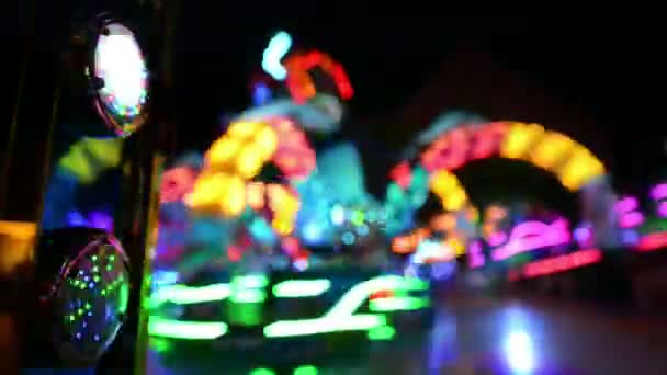 Tivoli oktoberfest karusell ljus bakgrund 11058 — Stockvideo