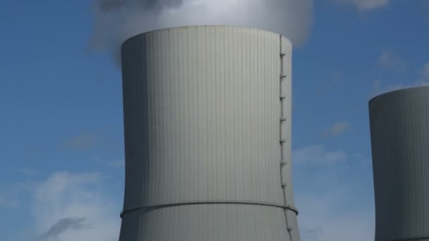 Coal power station cooling tower pollution 11303 — Stock Video