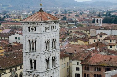 lucca - İtalya aereal manzarası