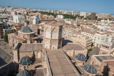 Valencia miguelete Tower havadan görünümü