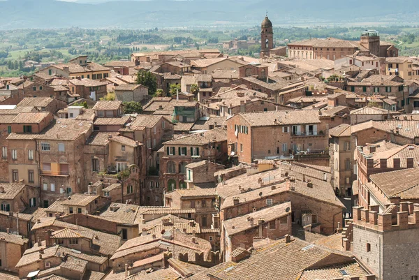 Aerial View of Siena from Mangia's Tower — Stock Photo, Image