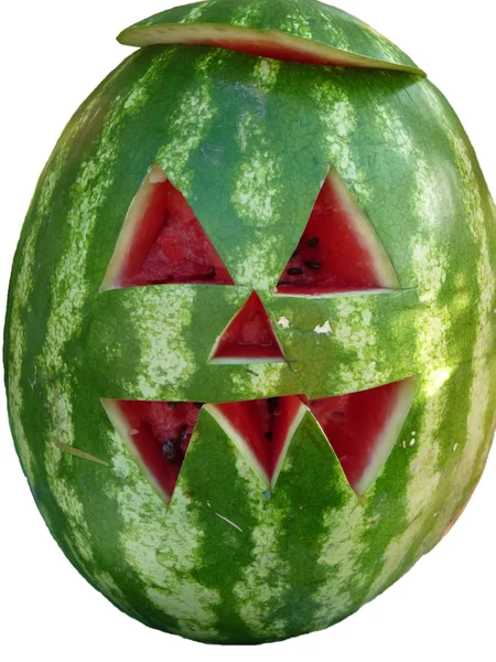 Wassermelone und Halloween — Stockfoto