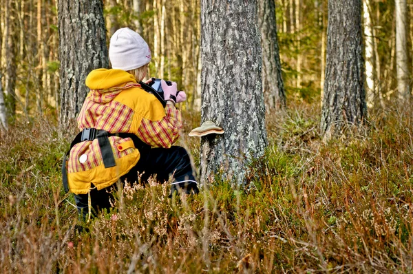 Meisje met camera — Stockfoto