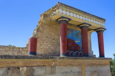 Knossos palace in Crete clipart