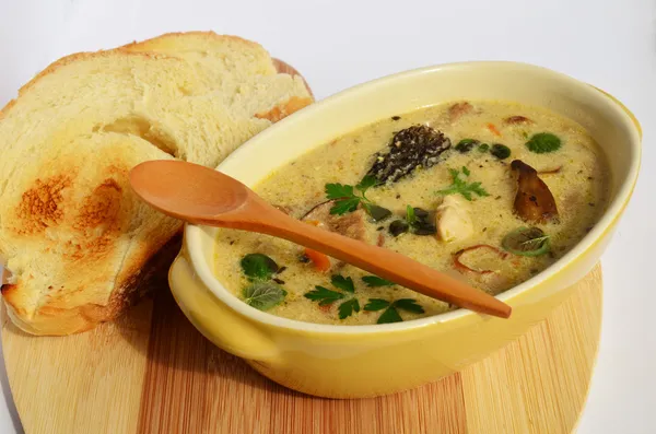Wild mushrooms cream soup 5 — Stock Image Wild mushrooms cream soup 5 Stock Photo