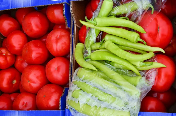 Tomaten und Paprika — Stockfoto