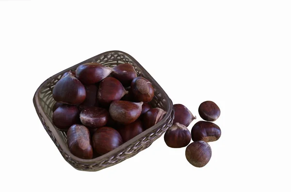 Fruta de castanha madura — Fotografia de Stock