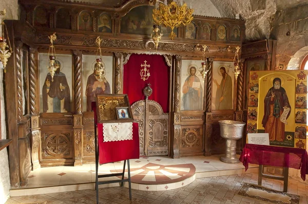 The church in rock at Basarbovo monastery, Bulgaria — Stock Photo, Image