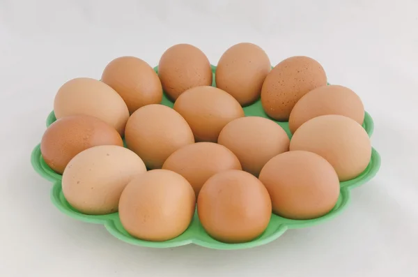 Clear egg on light background — Stock Photo, Image