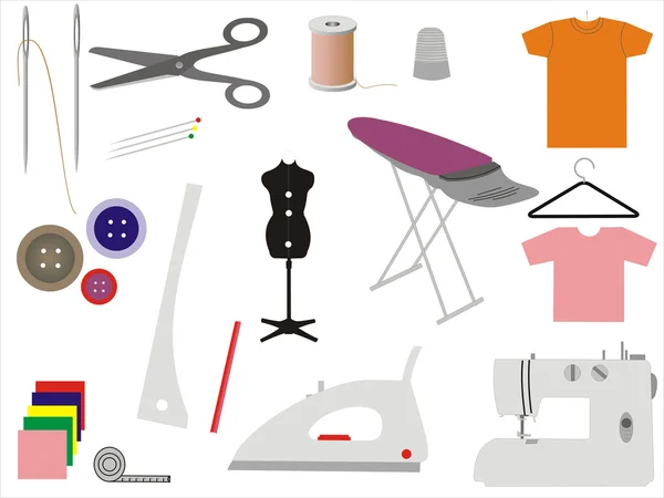 Sewing & Tailoring Icons — Stock Vector