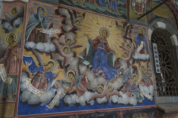 Pintura mural na igreja no mosteiro de Rila — Fotografia de Stock