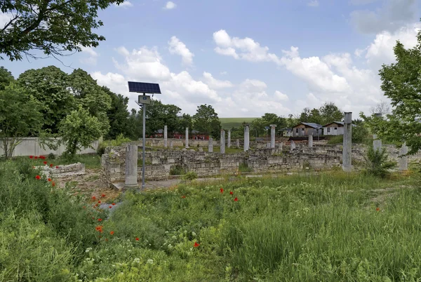 Archaeological complex Abritus  with solar LED lighting — Stock Photo, Image