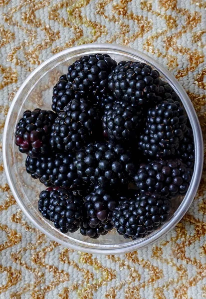 Heap Many Ripe Blackberry Fruits Can Used Background Sofia Bulgaria — Stock Photo, Image