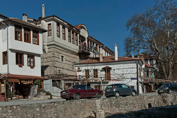 ブルガリアのメルニク 2012年3月3日 ブルガリアの伝統的な家 メルニク ブルガリアの古いブルガリアの町の眺め 代わりに訪問 — ストック写真