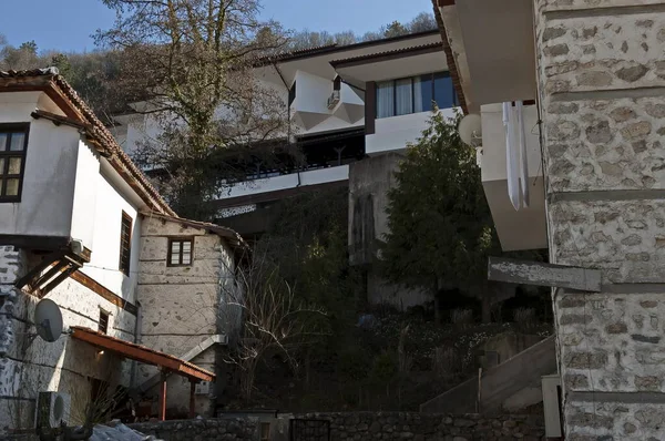 Melnik Bulgaria Marzo 2012 Vista Antigua Ciudad Búlgara Con Casas —  Fotos de Stock