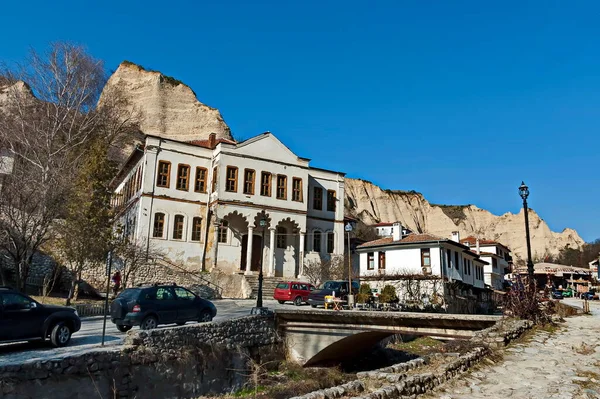 Melnik Bułgaria Marca 2012 Widok Plac Starożytny Turecki Konak Miejscowości — Zdjęcie stockowe
