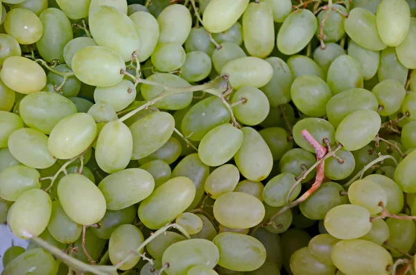 Antecedentes Uma Pilha Uvas Brancas Frescas Maduras Sem Sementes Sofia — Fotografia de Stock