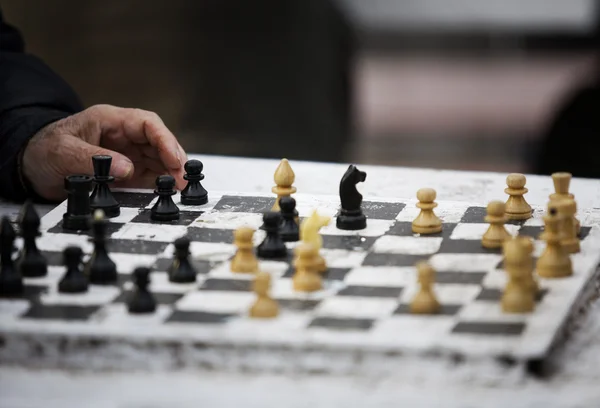 Шахова дошка з шаховими фігурами — стокове фото