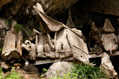 Graves bir köyde tana toraja, Endonezya