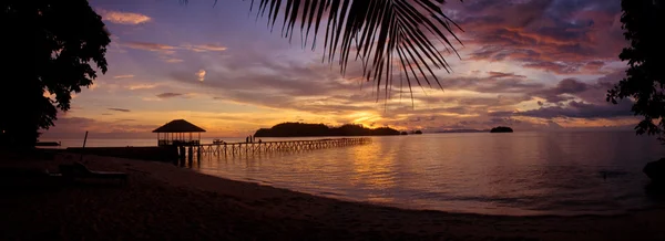 gün batımında togean Adaları, sulawesi, Endonezya