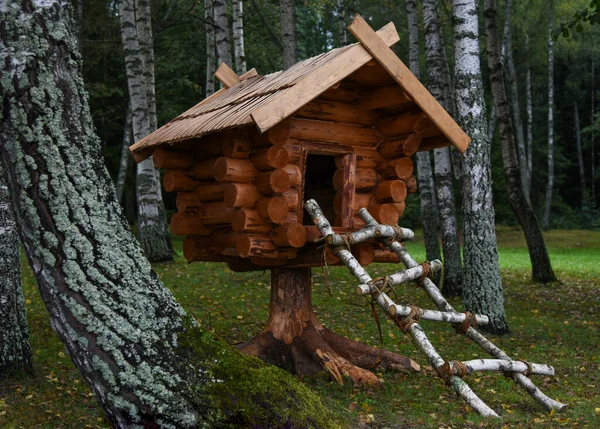 森のおとぎ話に出てくる鶏の足の小屋 — ストック写真