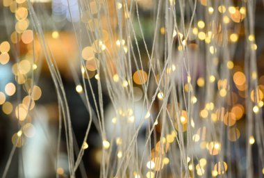 Kış Yeni Yıl Dekorasyonu, Noel ağacı süslemeleri, bulanık.