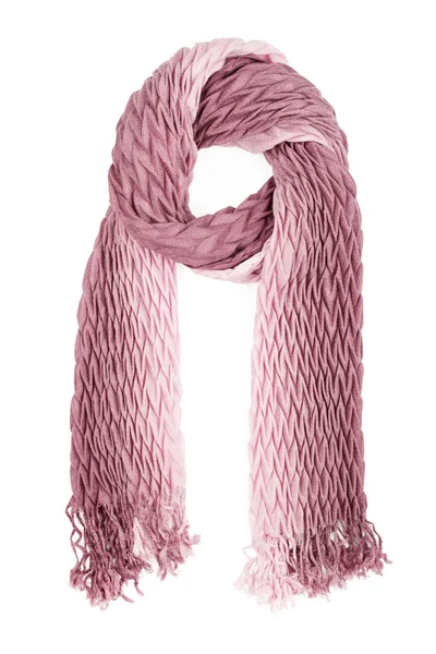 En halsduk är lila korrugerad isolerad på en vit bakgrund — Stockfoto