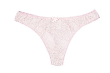 ? kadın Pamuk külot tanga dantel ile pembe