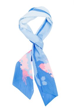 mavi ve pembe İpek eşarp