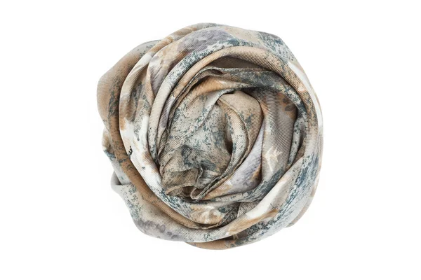 A gray and beige silk scarf associated rose — Stock Photo, Image