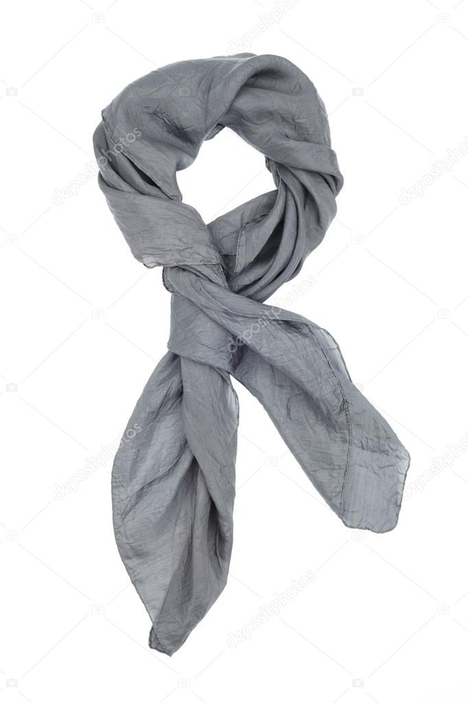 A gray silk neckerchief
