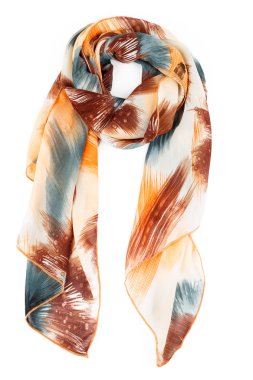 beyaz zemin üzerine İpek eşarp