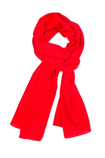 Red silk scarf — Stock Photo, Image