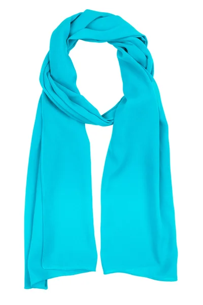 Blue silk scarf — Stock Photo, Image