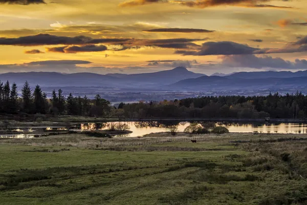 Superbe coucher de soleil Golden Highland — Photo