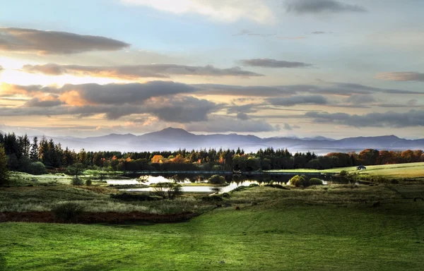 Impressionante nascer do sol na Escócia — Fotografia de Stock