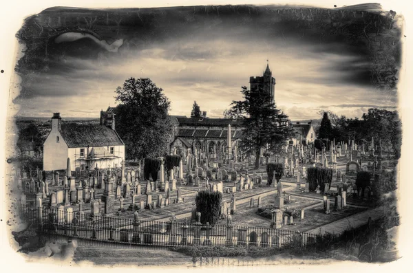 Antiguo cementerio espeluznante , — Foto de Stock