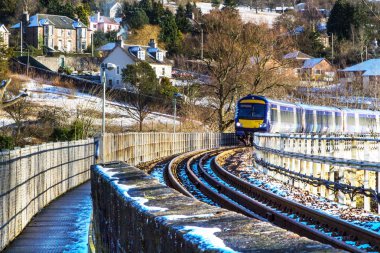 Train in Perth Scotland clipart